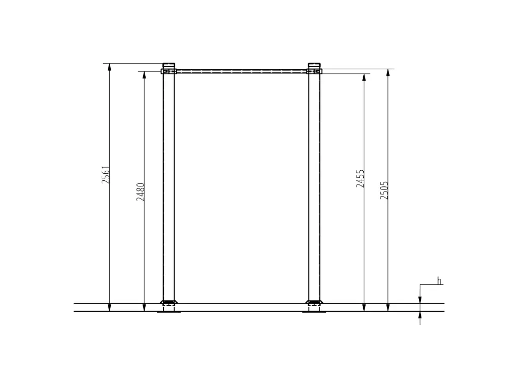 1-1-015-Straight Pull-Up Bar 1500-BeStrong_side.webp