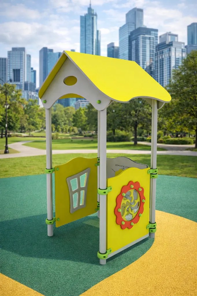 Casetta con pannelli attività in acciaio INOX