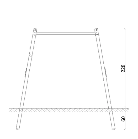 Altalena singola Quadro, riciclabile / senza sedile