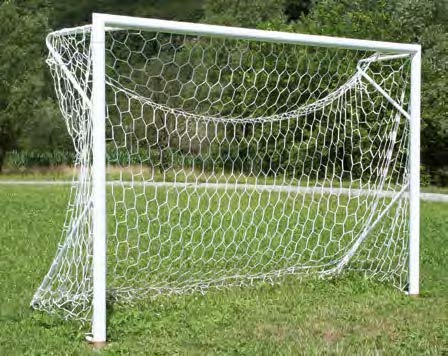 Coppia reti calcetto, maglia quadra con nodo, in treccia di poliet.mm.3