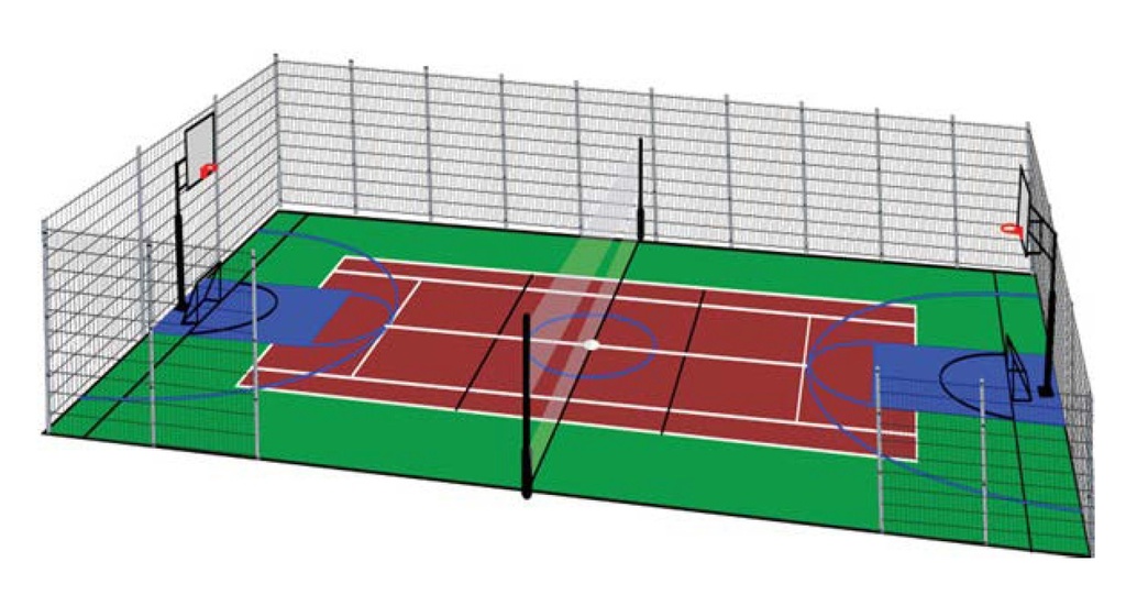 RECINZIONE MULTISPORT cm. 450 h.