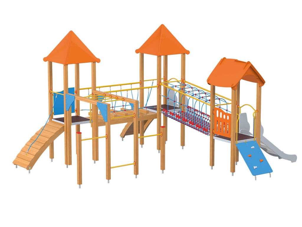 Quadro Set 1238 (Montanti in Legno lamellare di pino mm. 120 diam.)