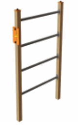 Spalliera- BCM002K1 (Montanti in legno di pino mm. 90x90)