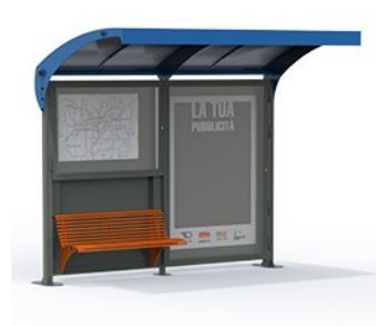 Pensilina a moduli senza pareti/ illuminazione LED