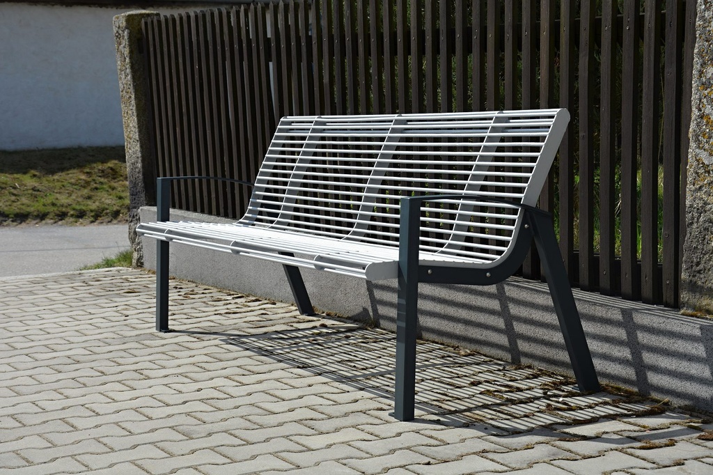 Panchina BABIA con braccioli 1904mm / galvanized steel + power coated