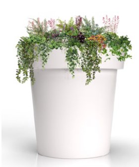 Fioriera Gianto Classic (Diam. cm. 55x55 h., Bianco Ral 9003)