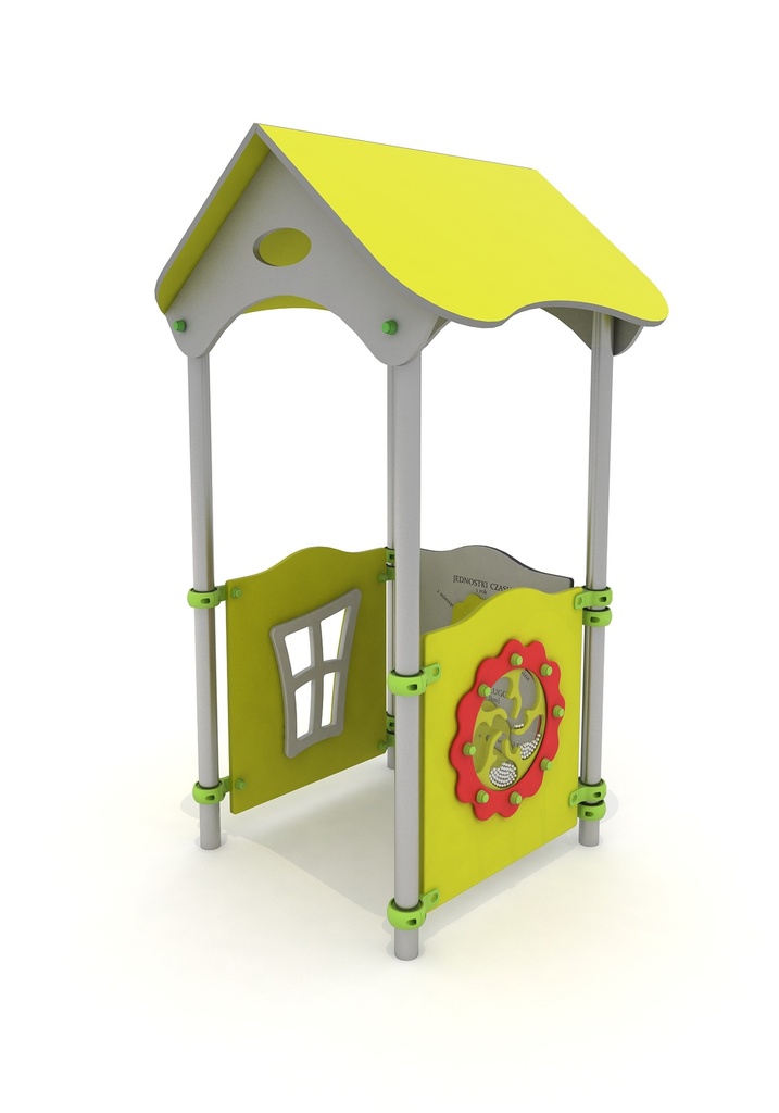 Casetta con pannelli attività in acciaio INOX