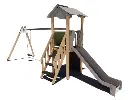 Five Gioco modulo torretta scivolo con altalena in legno