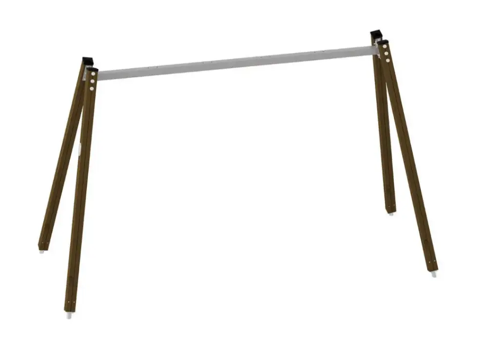 Altalena doppia Urbi (Montanti in Legno lamellare di pino mm. 120 diam., Con due sedili a tavoletta)