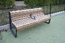Panchina BOROLA 1x bracciolo centrale 1800mm / lega di alluminio / legno