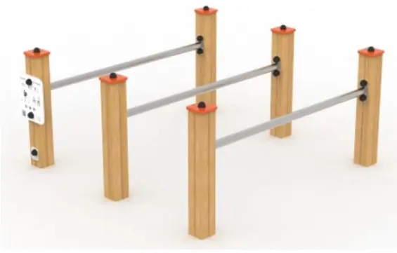 Barre Parallele con supporti per la coordinazione acrobatica