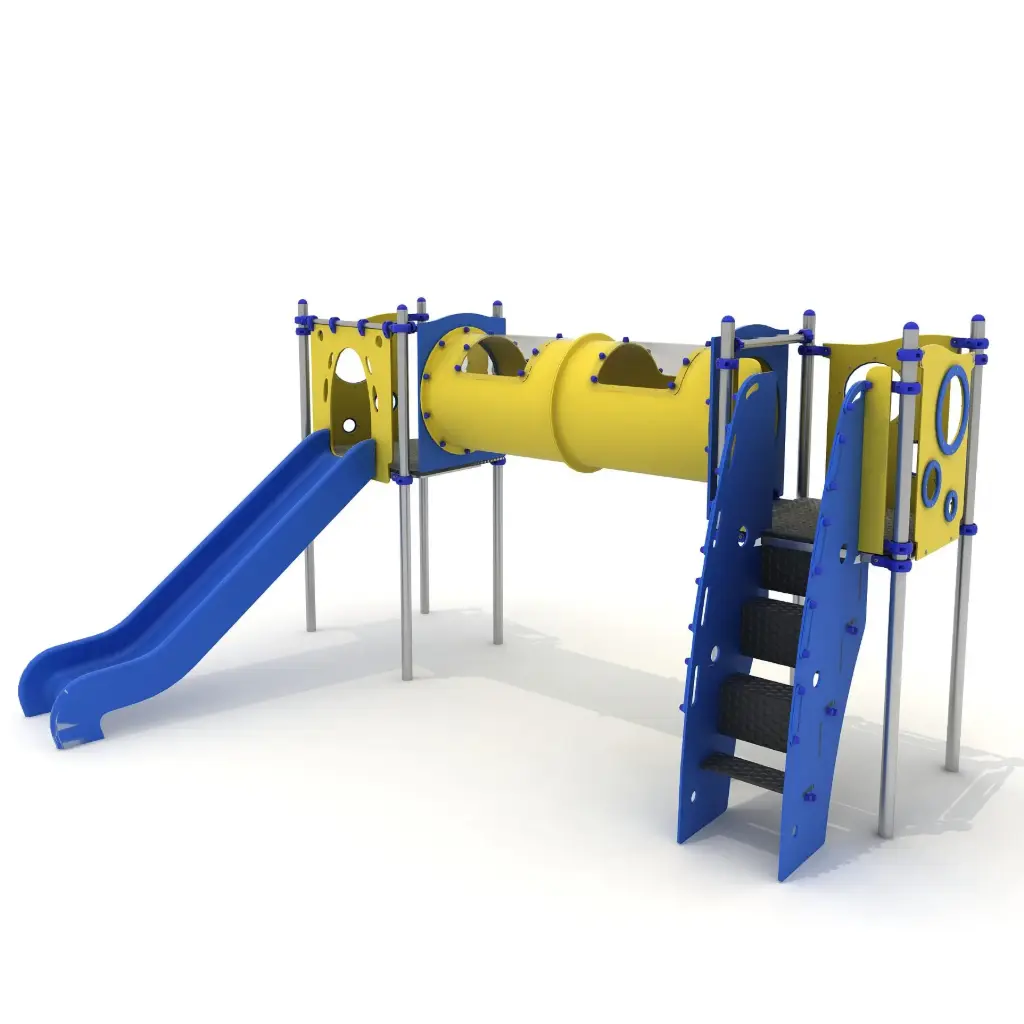 [ECO-KIDS17209] ECO-KIDS Doppia torre con tunnel senza tetto (hic. 120 cm)