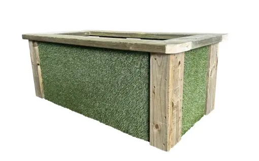 Fioriera con Erba sintetica grande