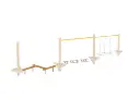 Composizione modulare in legno con 3 percorsi di equilibrio