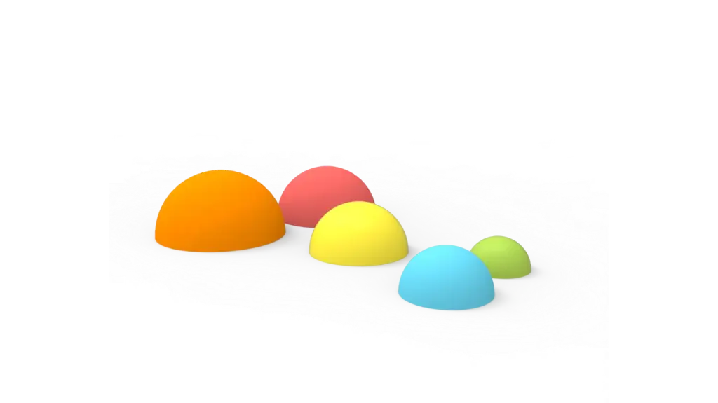 [B09-3] Sagoma 3D EPDM gioco mezza sfera (diametro 300 mm)