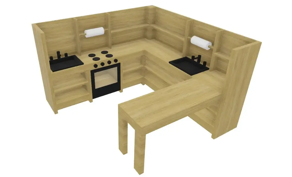 [PMD-150m] L'angolo del fango con tavolo penisola