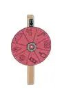 Robinio Wheel (Montanti in legno lamellare di pino color noce mm. 90x90)