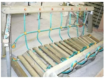 Sostituzione ponte Max assi/corde assito 70cm L=250 compreso viteria per fissaggio