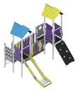 Doppia torre City con scivolo ZZCC/0003