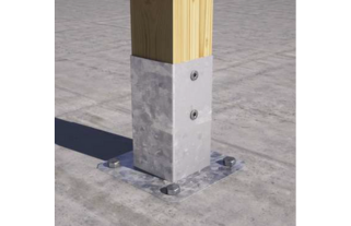 Portapilastro a bicchiere per palo 12x12