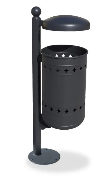 Cestino Aurelio flangiato con tettuccio