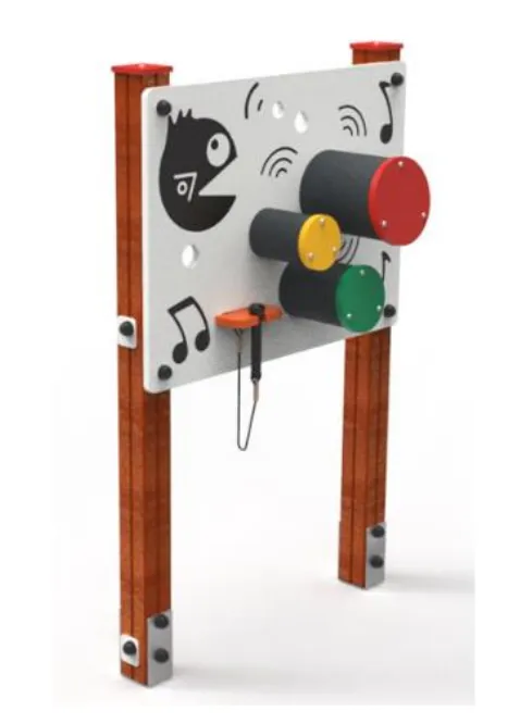 [ELKID026J-Y] Pannello musicale bongos (Montanti in legno di pino mm. 90x90)