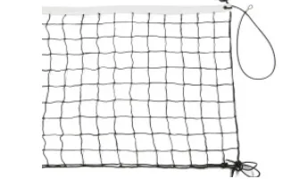 RETE PALLAVOLO IN POLIPROPILENE H.T. CON NODO MISURE REGOLAM. 1 FASCIA DIAM. MM. 3,5 - DIM. MT.9,50X1,00 - CAVO M.12,5