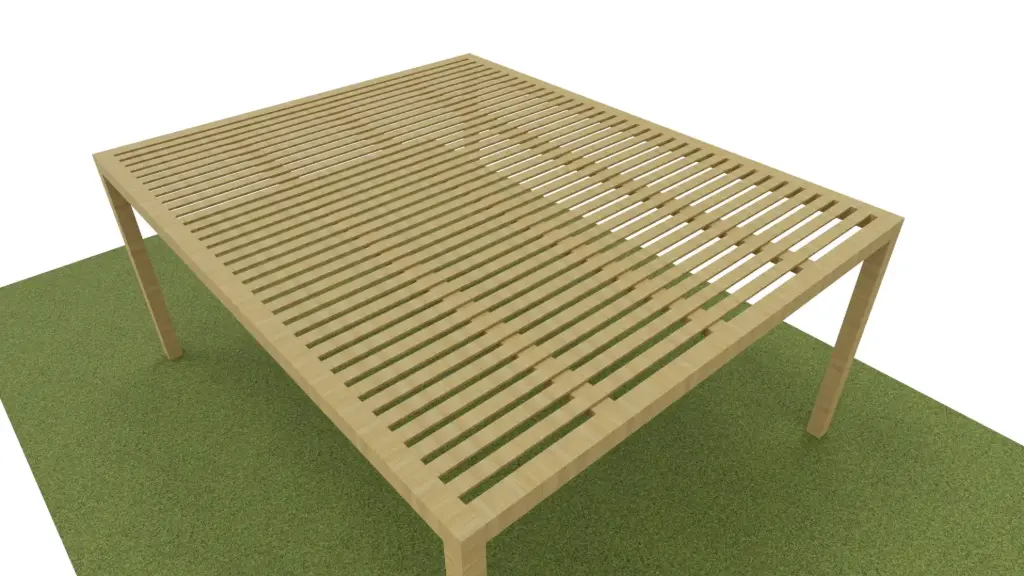 Kit Copertura  frangisole in legno  per pergolato Zenith 430x430 cm.