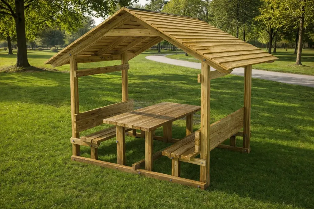 Gazebo Dalia con panche