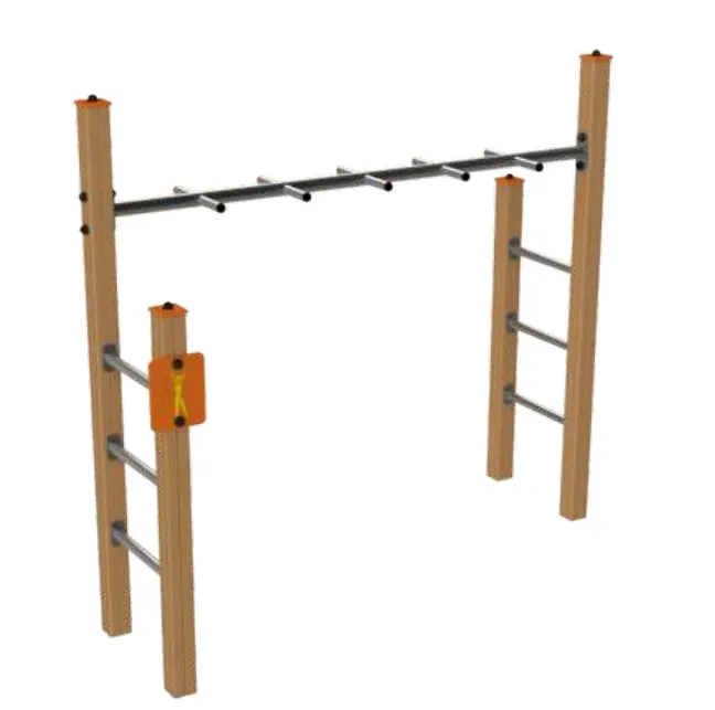 [BCM028-Y] Arrampicata laterale (Montanti in Legno lamellare di pino mm. 90x90)