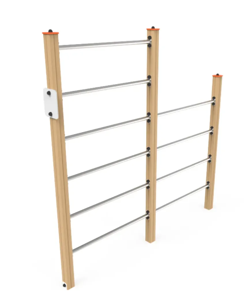 [BCM002-Y] Doppia Spalliera per il potenziamento della muscolatura dorsale (Montanti in Legno lamellare di pino mm. 90x90)