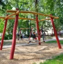 Altalena in  robinia con sedile  in corda 4.3.4