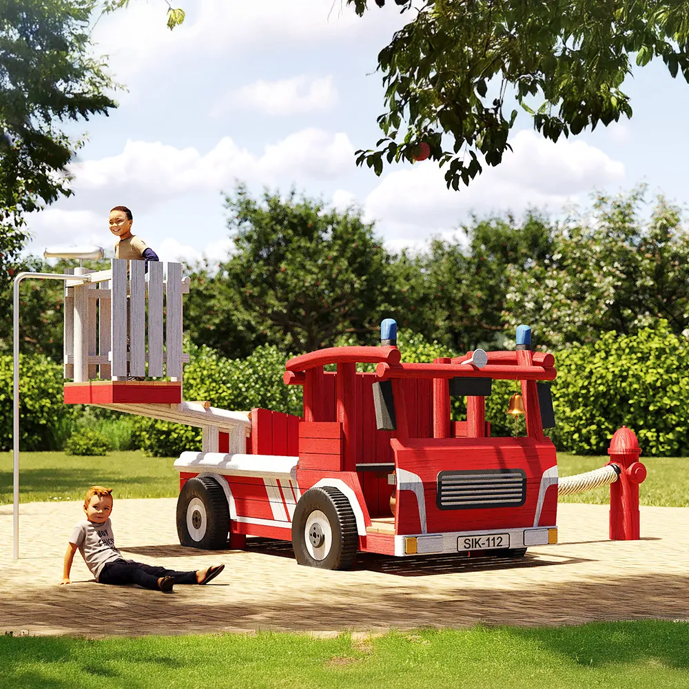 Camion dei pompieri in robinia