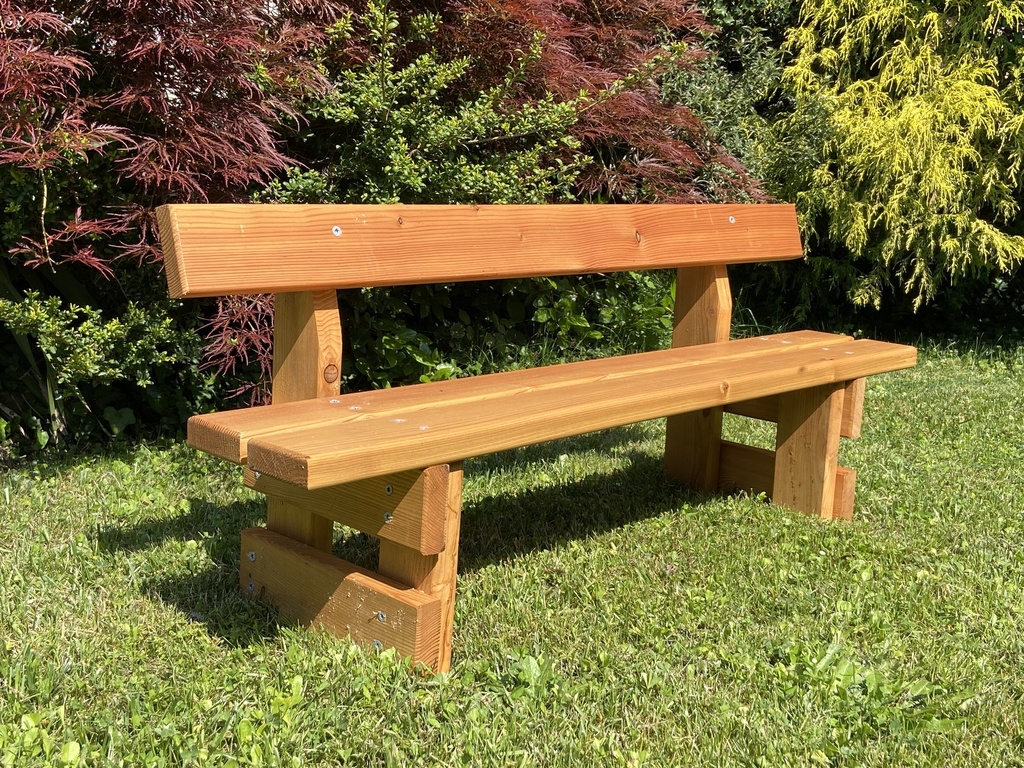 Panchina Asilo Emily (realizzato in Legno di pino impregnato a pressione, Altezza seduta infanzia cm. 27,5)