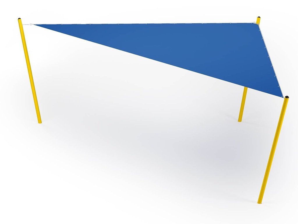 Pergolato con telo triangolare