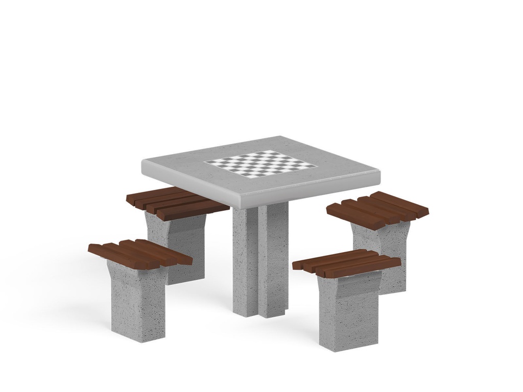 [4111] Tavolino Con Scacchiera