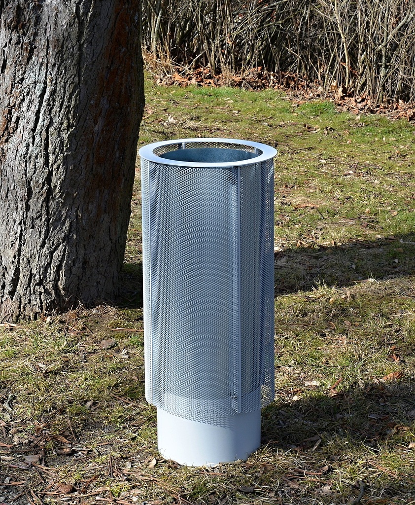 [KBA15b] Cestino BAS / acciaio zincato + vernici a polvere / lamiera forata