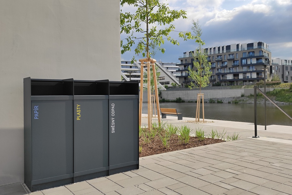 Cestino MAG / acciaio zincato + verniciato a polvere / lamiera