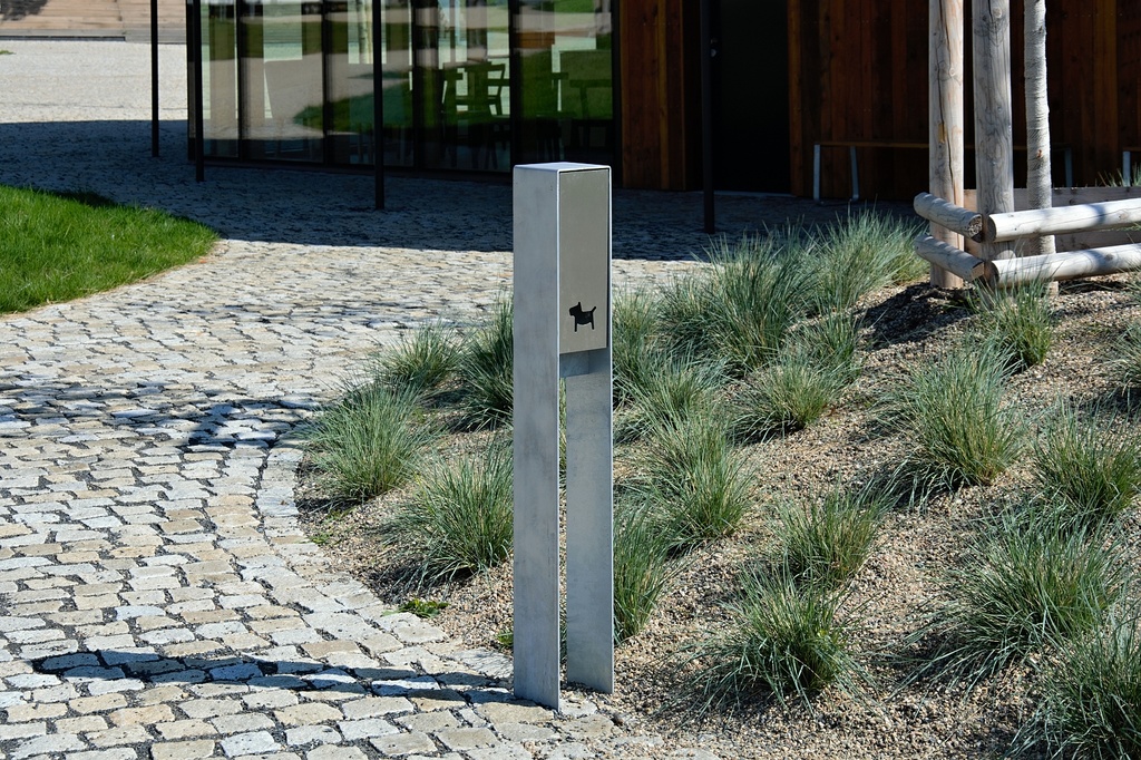 [SRD1bn] Cestino RAILA DOG /acciaio zincato + verniciato a polvere / acciaio inossidabile