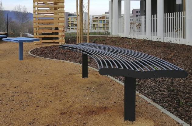 Panchina BABIA senza schienale 1925mm / acciaio zicato + verniciato a polveri / R2000