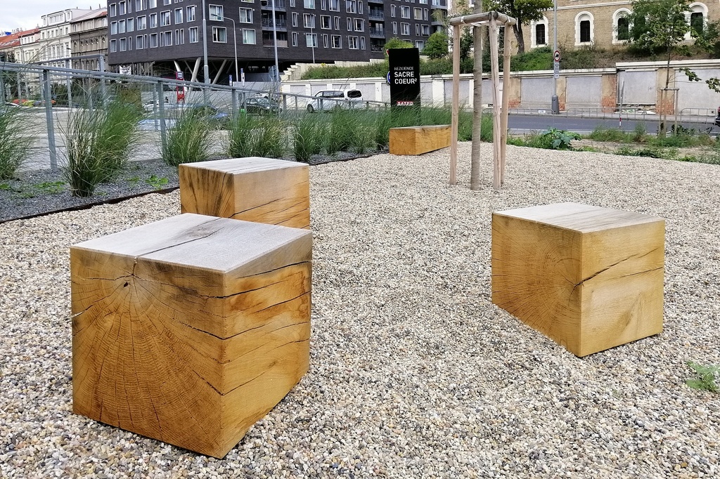 [LTW5-dg] Panchina TWISTULA 400mm legno di Douglasia