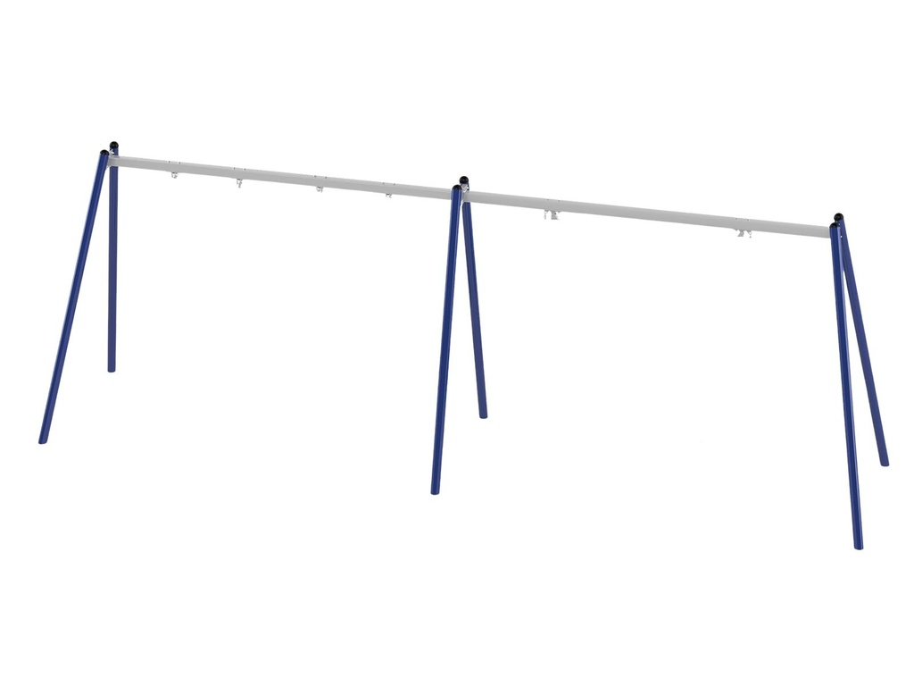 Altalena in metallo quadrupla (Montanti in Acciaio verniciato mm. 76  diam.)