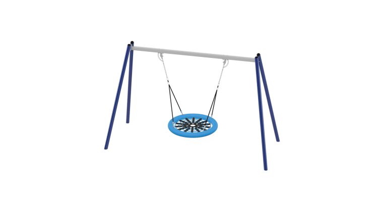 Altalena nido in metallo verniciato (Montanti in Acciaio verniciato mm. 76  diam.)