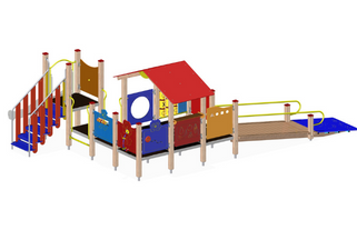 [12992EPZ] Composizione multigioco inclusiva Quadro 12992 (Montanti in Legno lamellare di pino mm. 90x90)