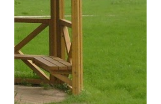 Seduta per gazebo con ringhiera