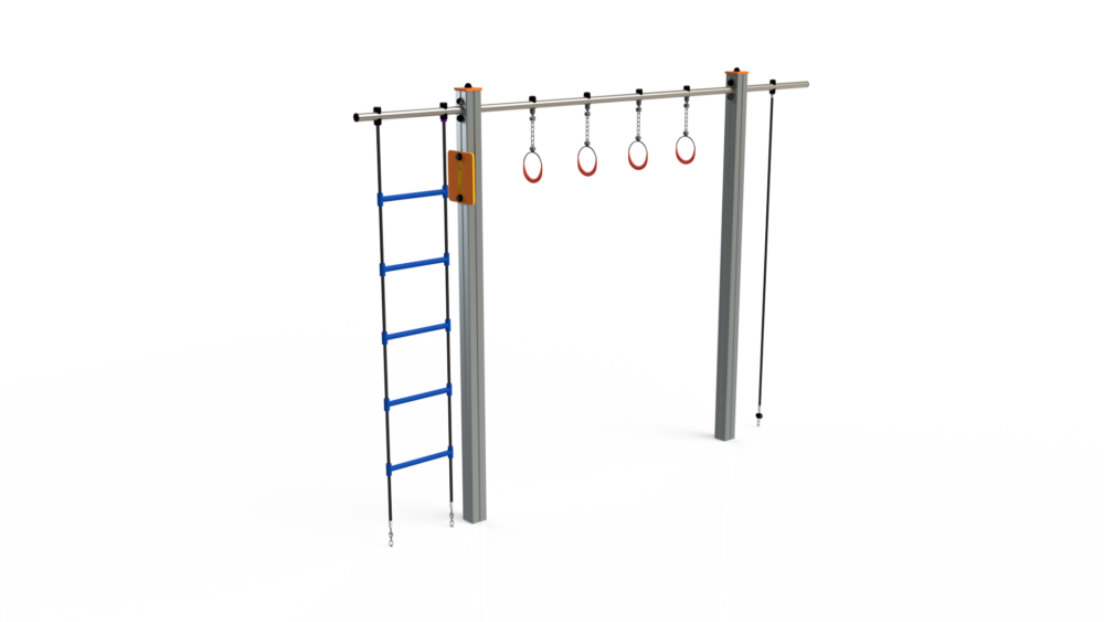 Trapezio in alluminio per esercizi per le cosce e presa delle mani