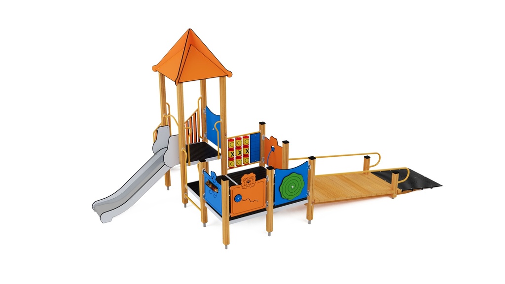 [121031EPZN] Composizione multigioco inclusiva Quadro 121031 (Montanti in Legno lamellare di pino mm. 90x90)