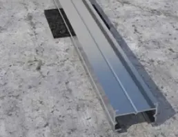 Profilo in alluminio 30x53x2200 mm. per sottostruttura pavimento in tavole