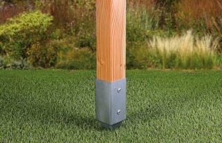 Portapilastro a sfondare per palo 9x9