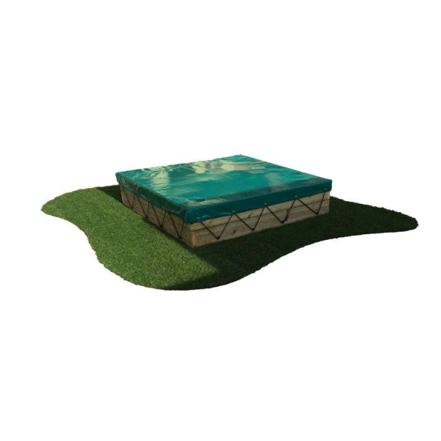 Sabbiera in legno per bambini con copertura in PVC